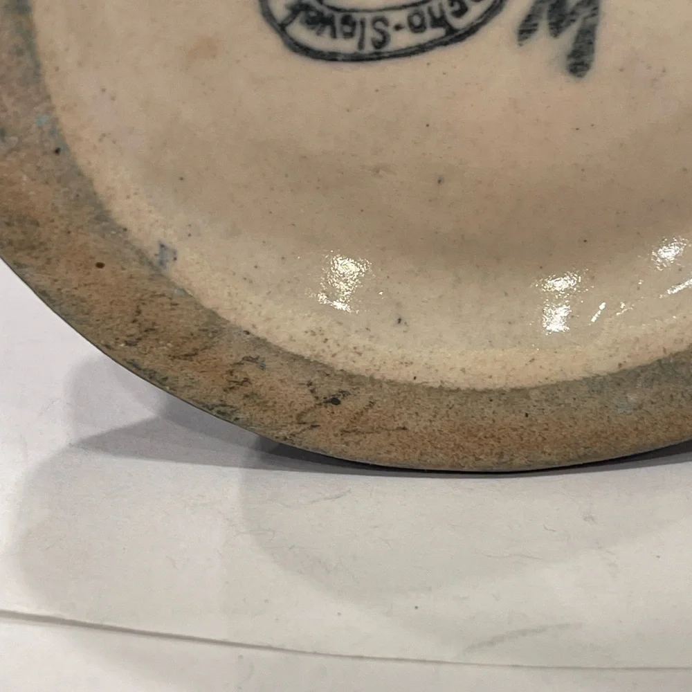 Antique Amphora ceramic vase Egypt art deco nouveau Czechoslovakia Marked Signed - Picture 6 of 16